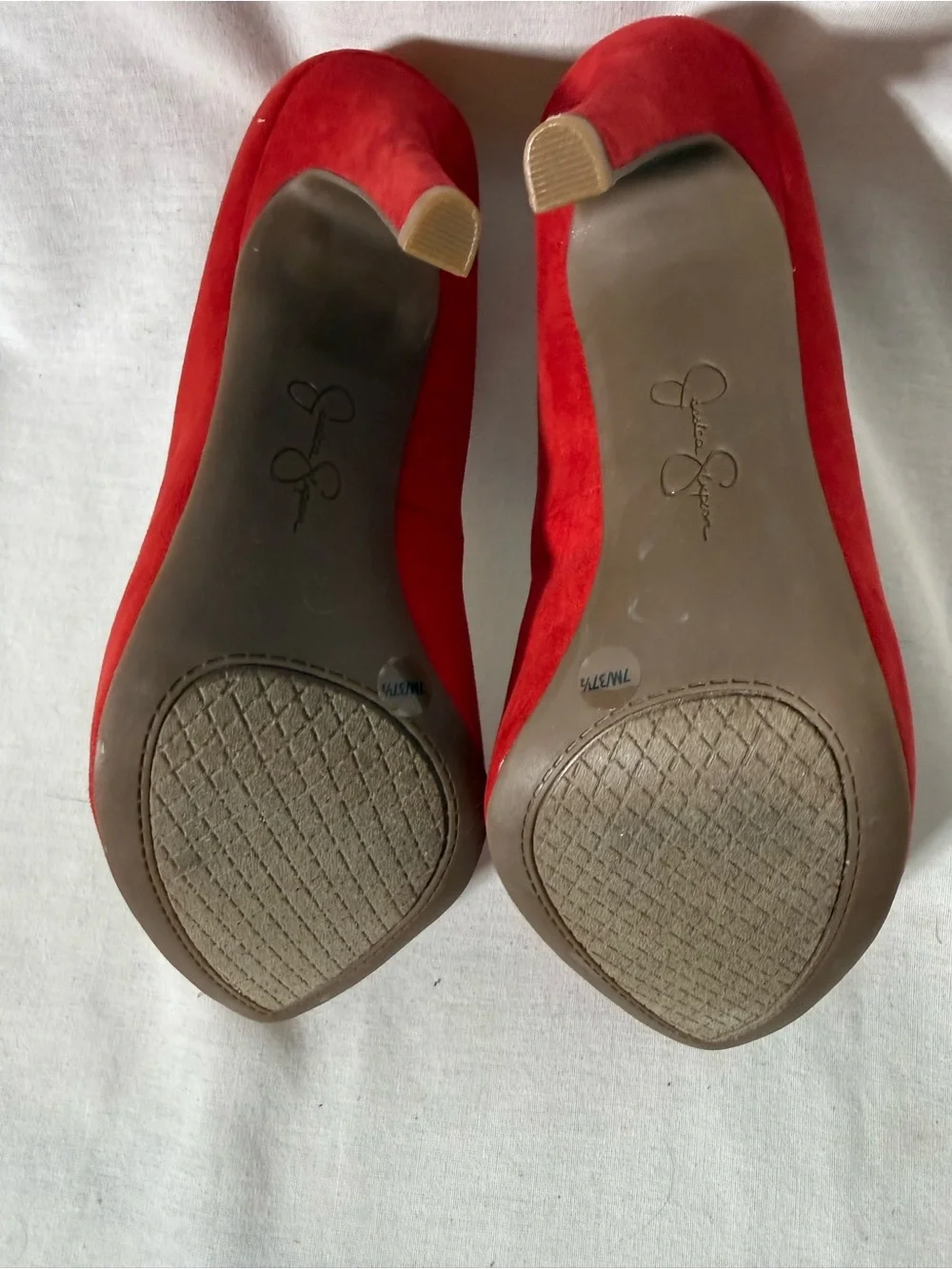Jessica Simpson Red Suede Platform Stiletto Pump size 7
